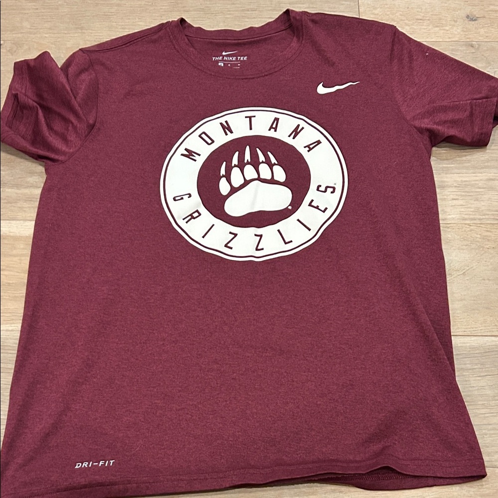 Nike Burgundy Montana Grizzlies Short Sleeve Tee